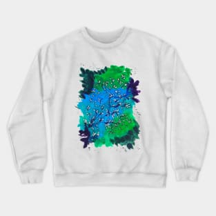 Green Plants Abstract Crewneck Sweatshirt